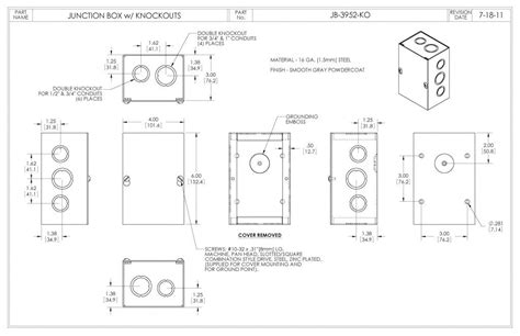 junction box with 1-1 4 knockout|knockout sizes for electrical boxes.